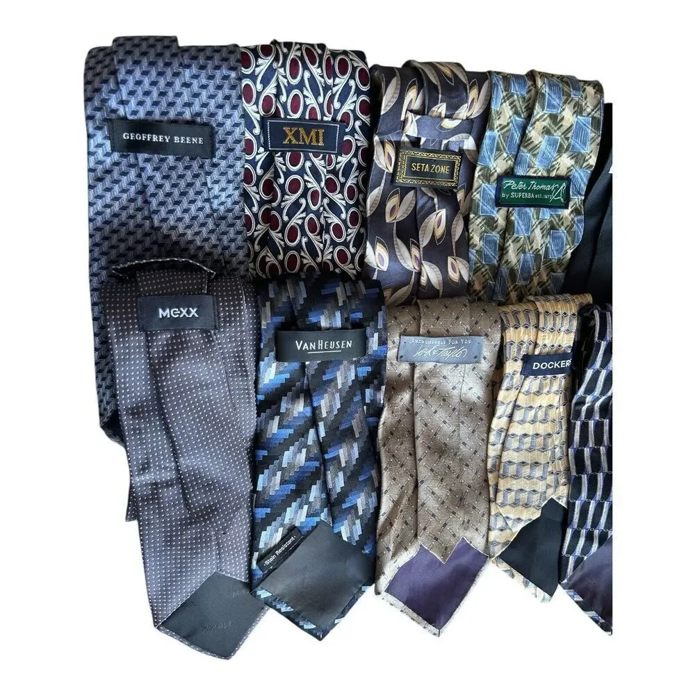 NWOT 14 Men’s Neckties Various Name Brands, Colors & Patterns All Silk Ties